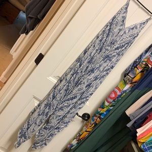 Boho, blue & off-white Romper, flowy